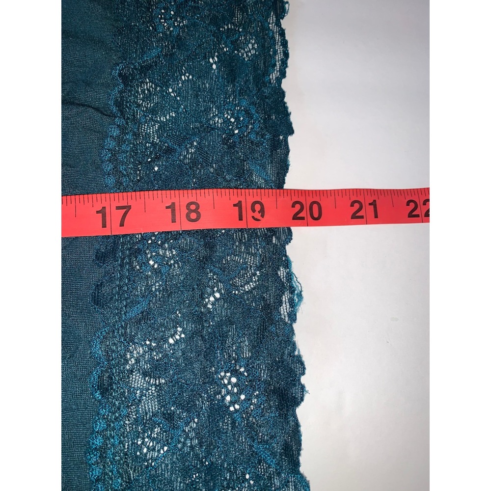 Maurices Camisole Teal Lace Trim Spaghetti Strap Tank Top Women's Medium - Picture 7 of 10